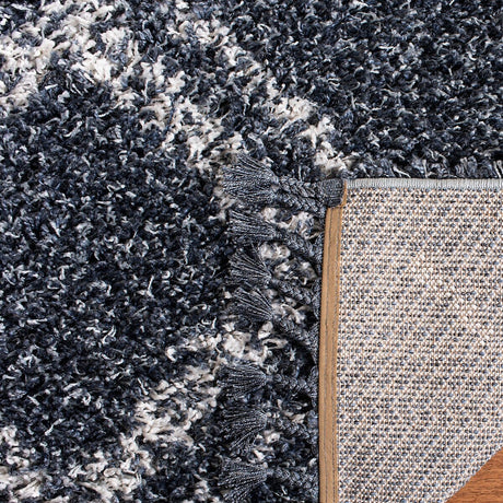 Safavieh Pro Lux Shag Plx432L Cream / Blue Rugs.