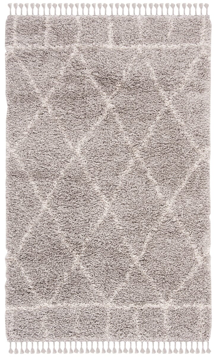 Safavieh Pro Lux Shag Plx433F Grey / Cream Rugs.