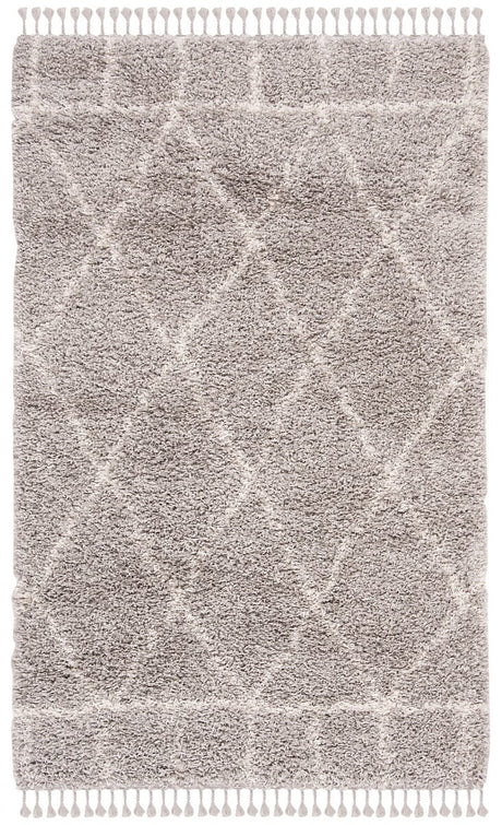 Safavieh Pro Lux Shag Plx433F Grey / Cream Rugs.