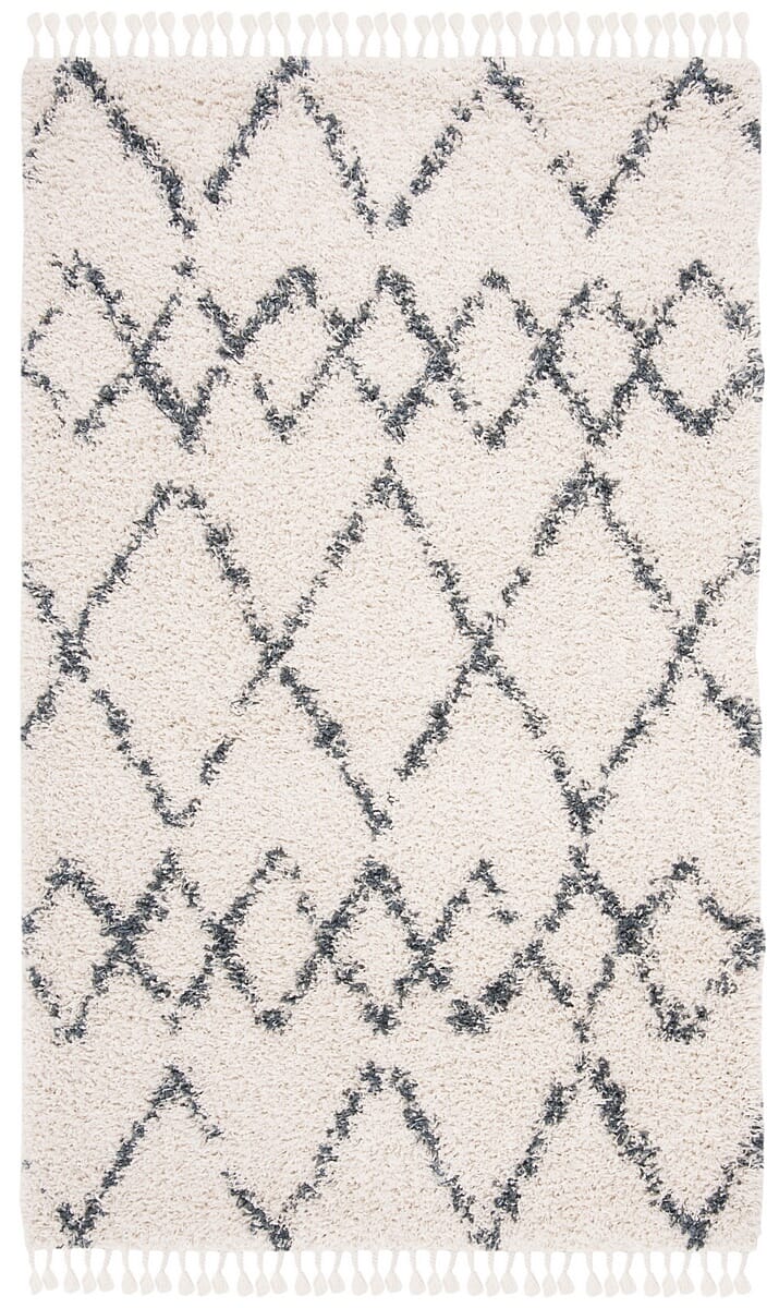 Safavieh Pro Lux Shag Plx434A Cream / Blue Rugs.