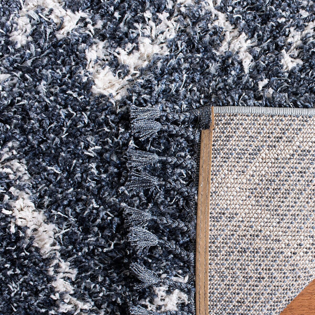 Safavieh Pro Lux Shag Plx434L Cream / Blue Rugs.