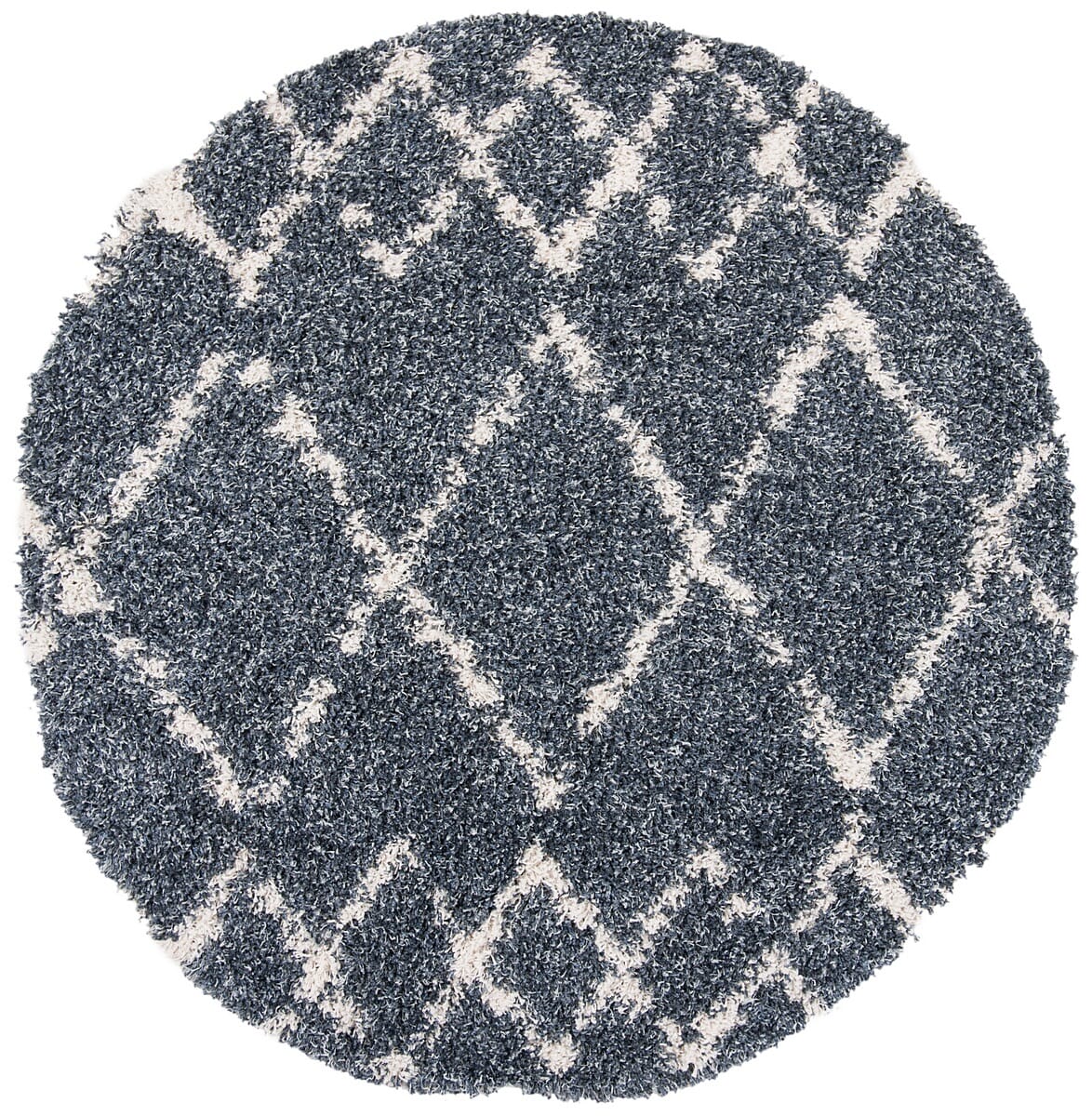 Safavieh Pro Lux Shag Plx434L Cream / Blue Rugs.