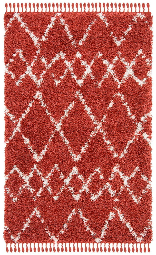 Safavieh Pro Lux Shag Plx434P Rust / Creme Rugs.