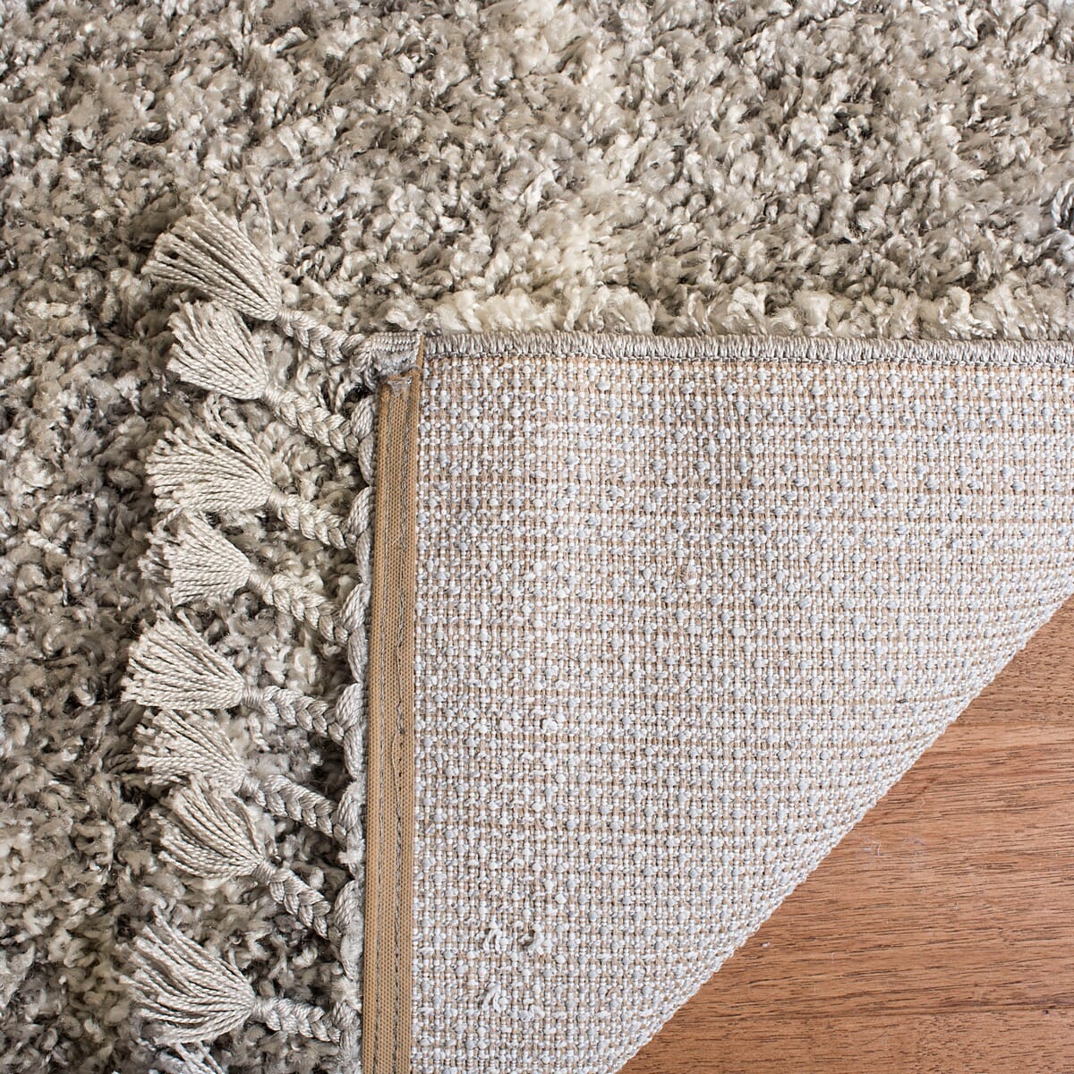 Safavieh Pro Lux Shag Plx435F Grey / Cream Rugs.