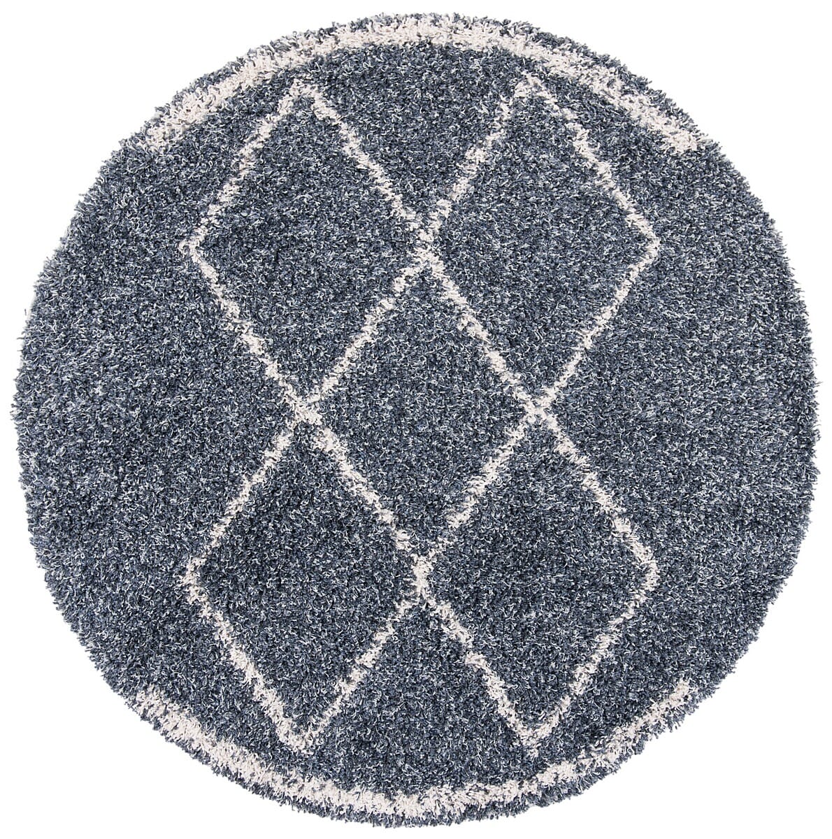 Safavieh Pro Lux Shag Plx435L Cream / Blue Rugs.
