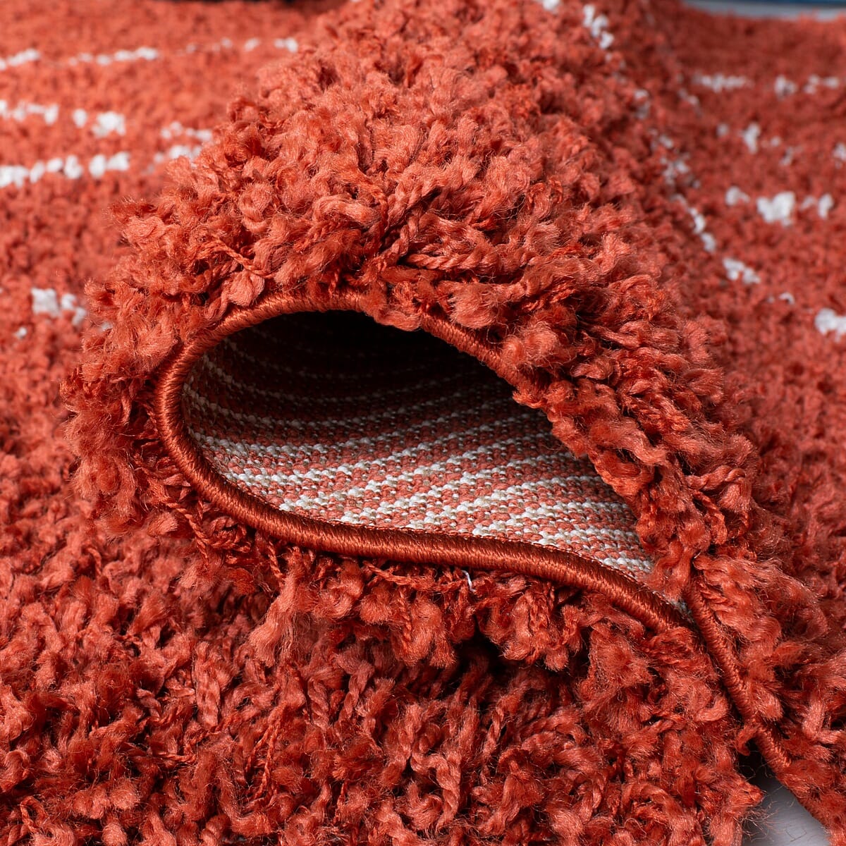 Safavieh Pro Lux Shag Plx435P Rust / Creme Rugs.