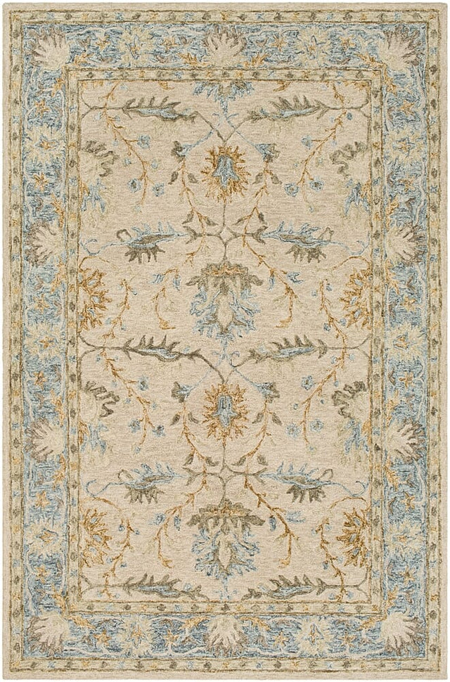 Surya Panipat Pnp-2308 Light Gray, Charcoal, Pale Blue Rugs.