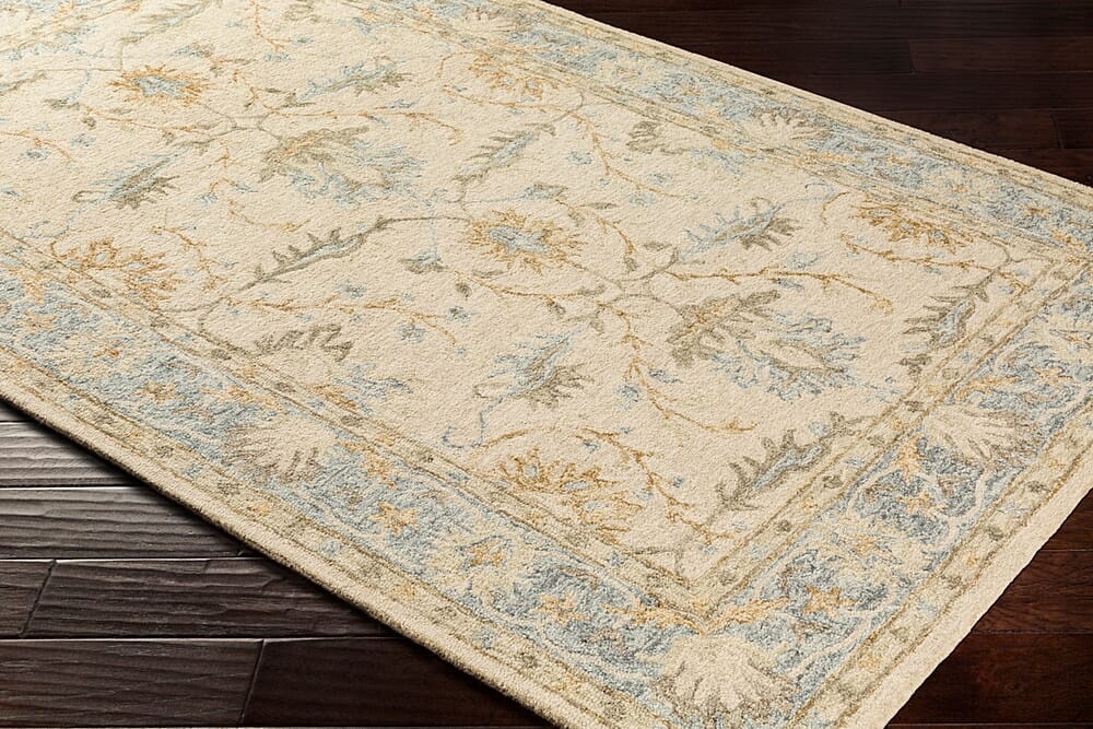 Surya Panipat Pnp-2308 Light Gray, Charcoal, Pale Blue Rugs.