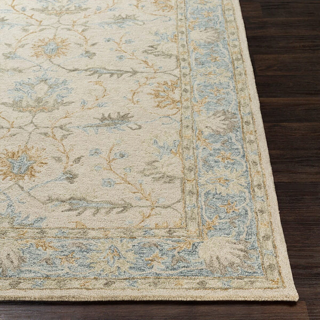 Surya Panipat Pnp-2308 Light Gray, Charcoal, Pale Blue Rugs.