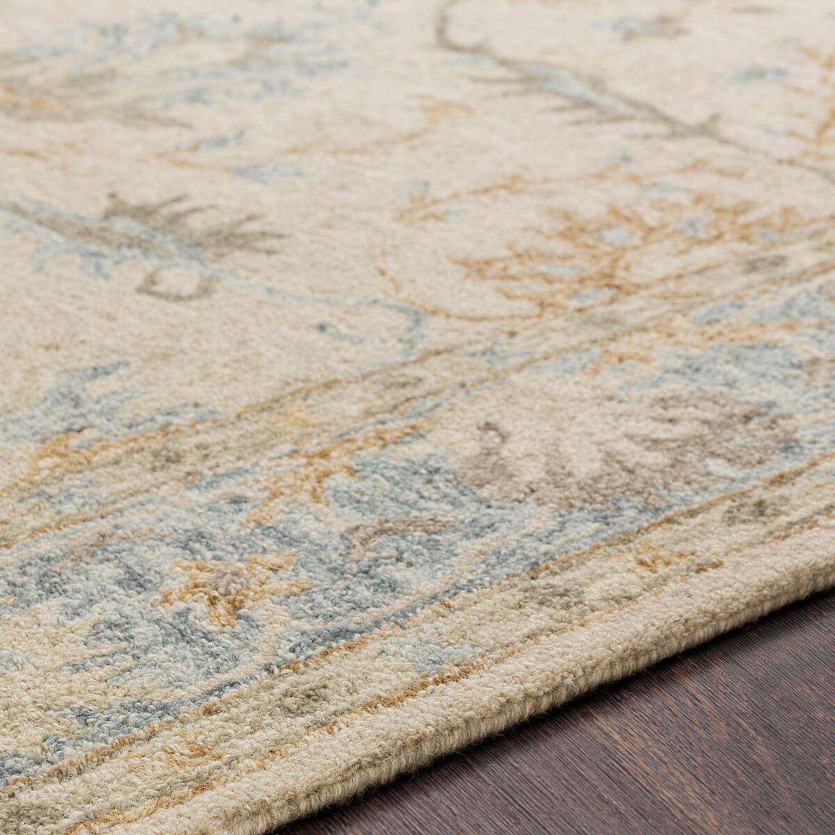 Surya Panipat Pnp-2308 Light Gray, Charcoal, Pale Blue Rugs.