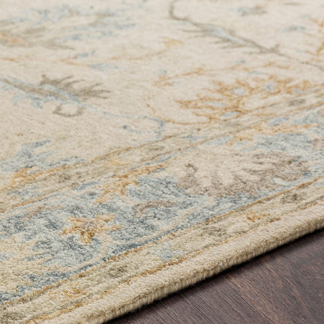 Surya Panipat Pnp-2308 Light Gray, Charcoal, Pale Blue Rugs.