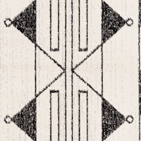 Surya Pisa Pss-2316 Black, Medium Gray, Ivory, Light Gray Rugs.