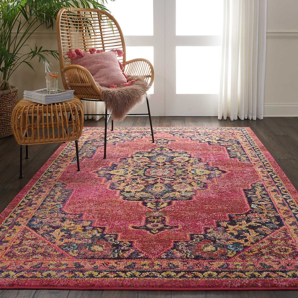 Nourison Passionate Pst01 Pink Flame Area Rug