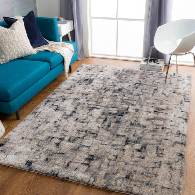Surya Portofino Ptf-2313 Black, Teal, Taupe, Medium Gray Rugs.