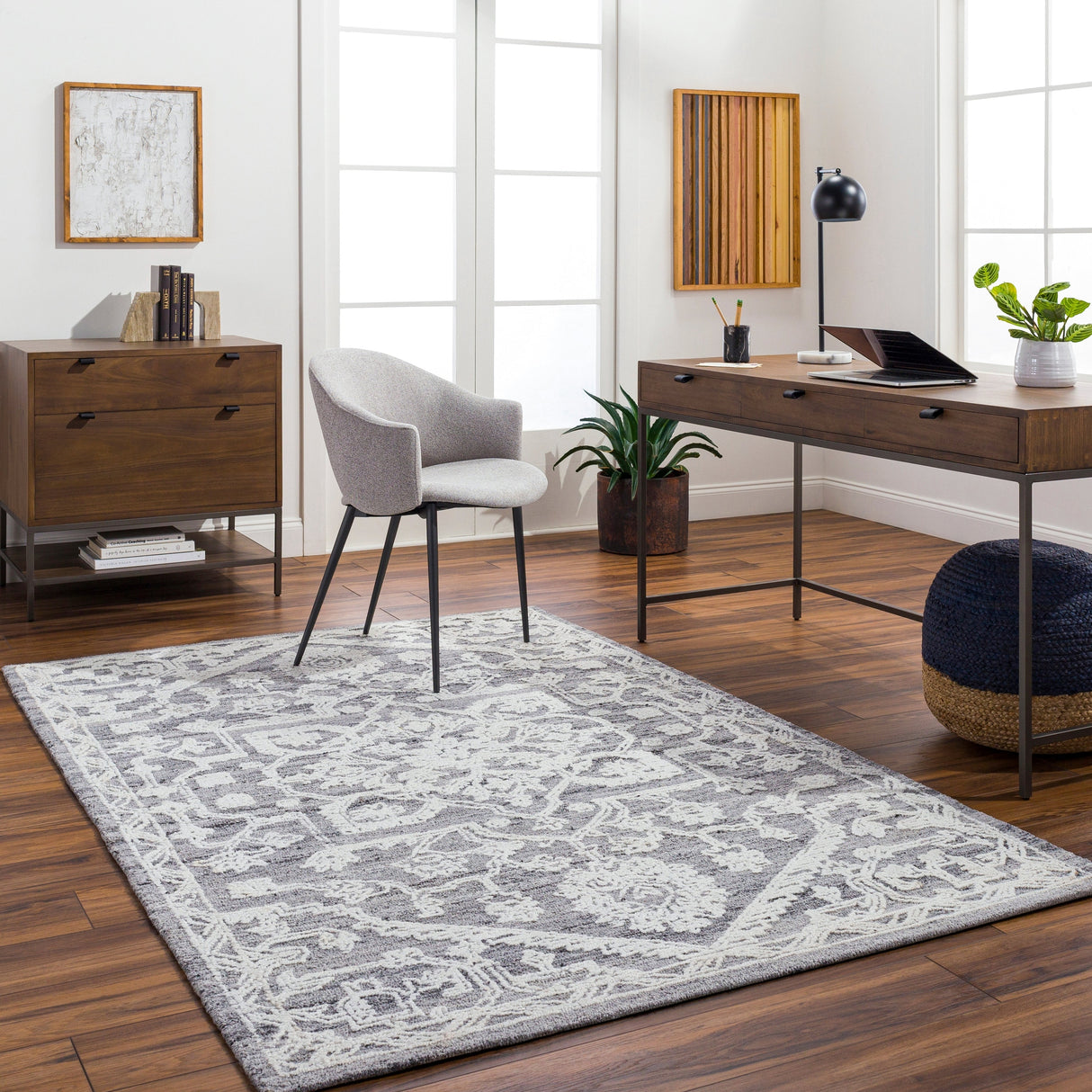 Surya Piazza Pzz-2303 Grey Rug.