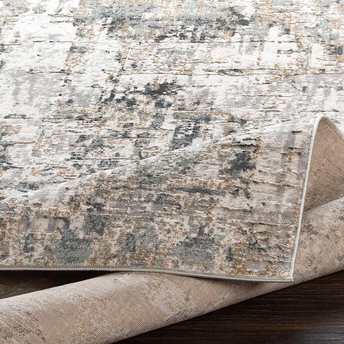 Surya Quatro Qua-2300 Medium Gray, Silver Gray, Charcoal Rugs.