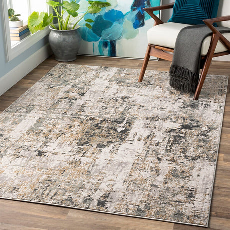 Surya Quatro Qua-2300 Medium Gray, Silver Gray, Charcoal Rugs.
