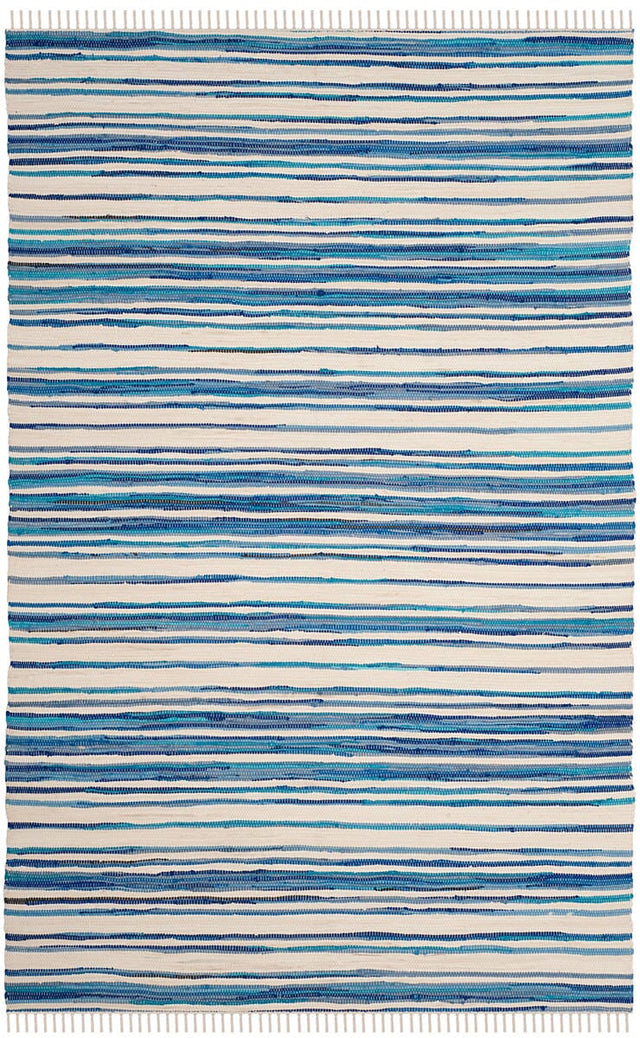 Safavieh Rag Rug Rar126B Ivory / Blue Rugs.