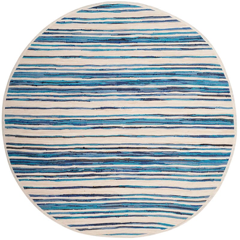 Safavieh Rag Rug Rar126B Ivory / Blue Rugs.