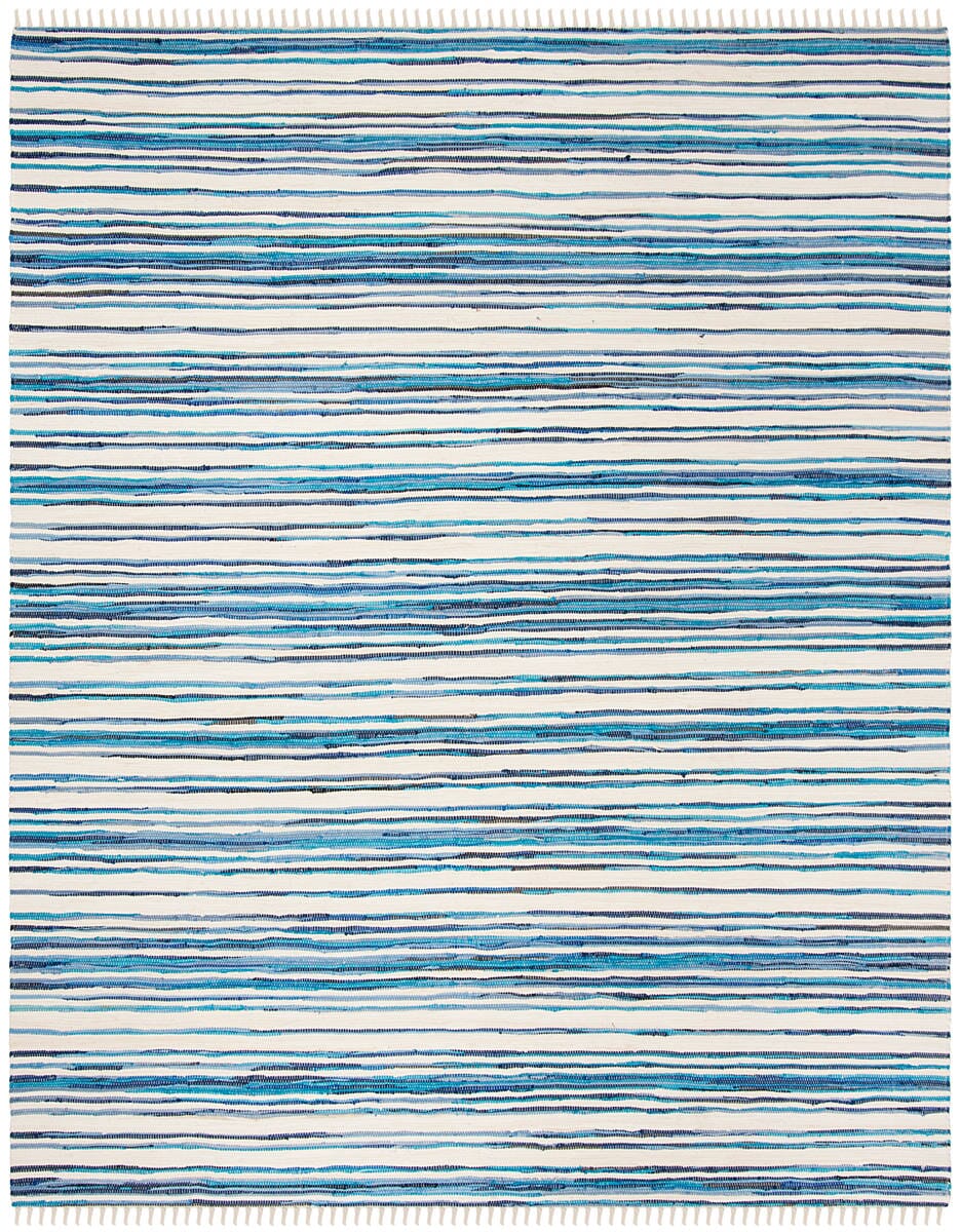 Safavieh Rag Rug Rar126B Ivory / Blue Rugs.