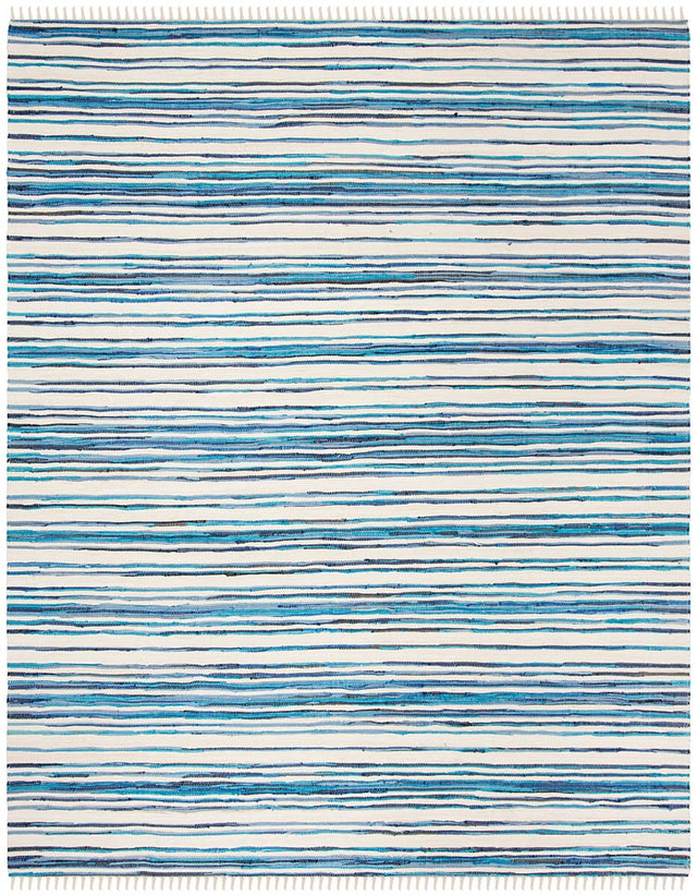 Safavieh Rag Rug Rar126B Ivory / Blue Rugs.