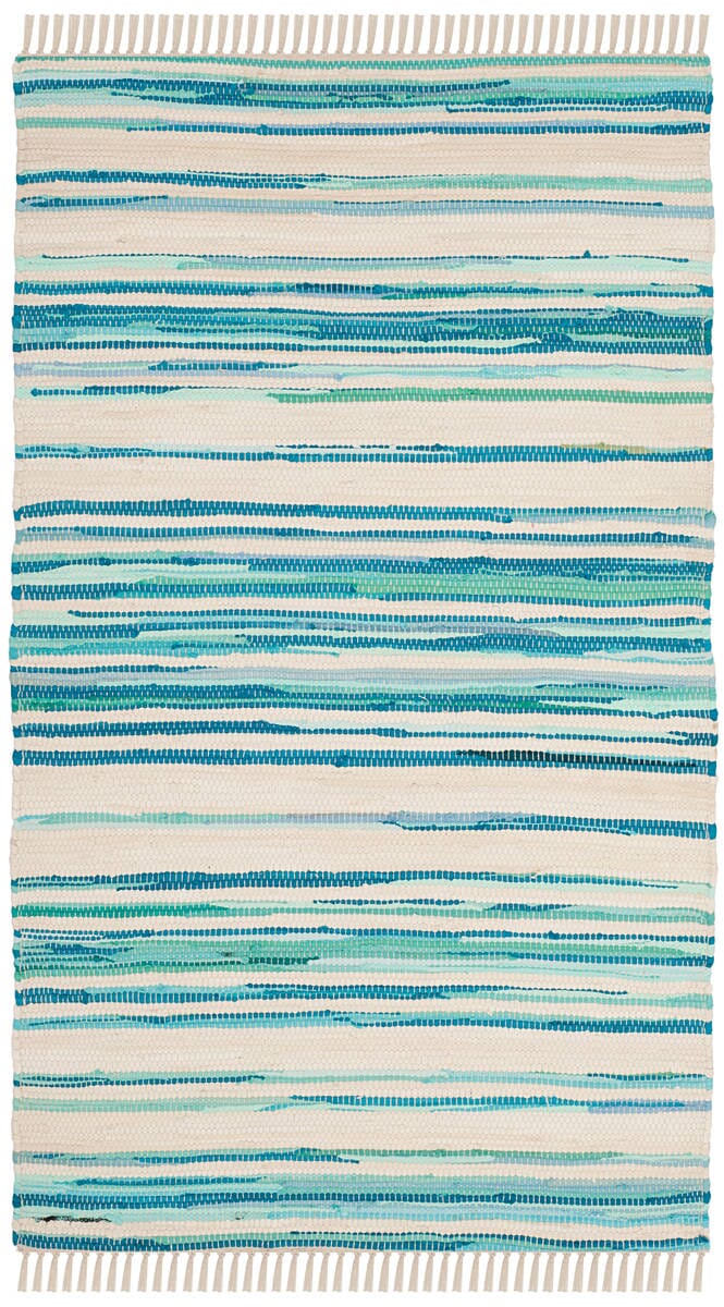 Safavieh Rag Rug Rar126D Ivory / Green Rugs.