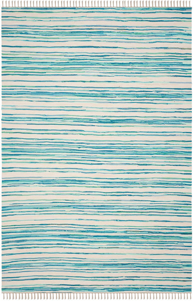 Safavieh Rag Rug Rar126D Ivory / Green Rugs.