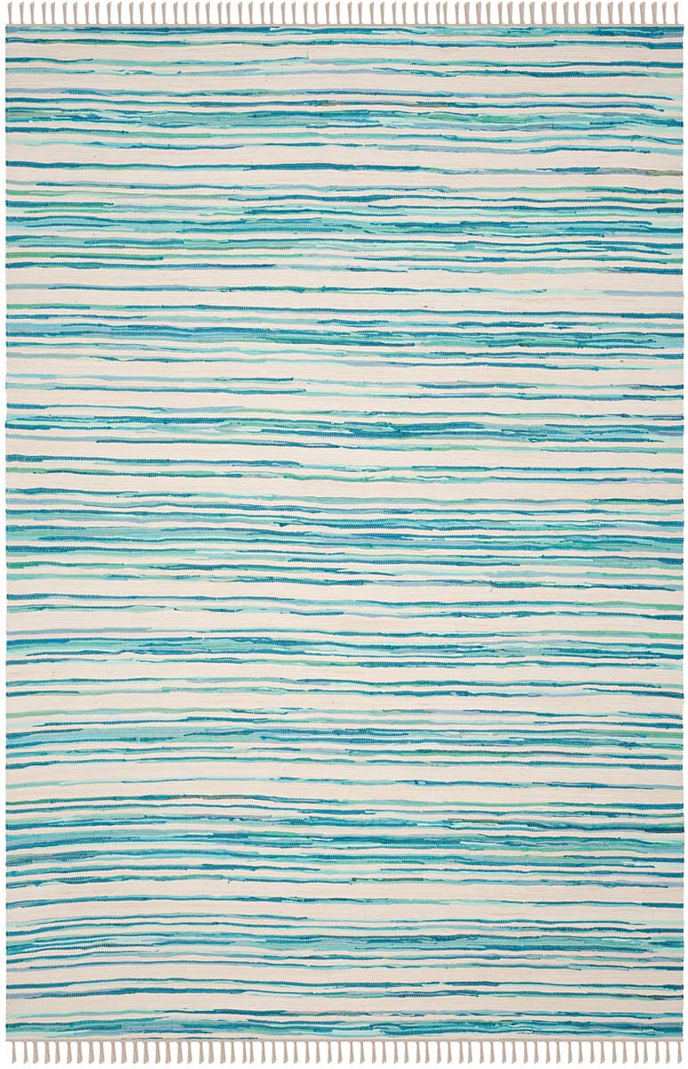 Safavieh Rag Rug Rar126D Ivory / Green Rugs.