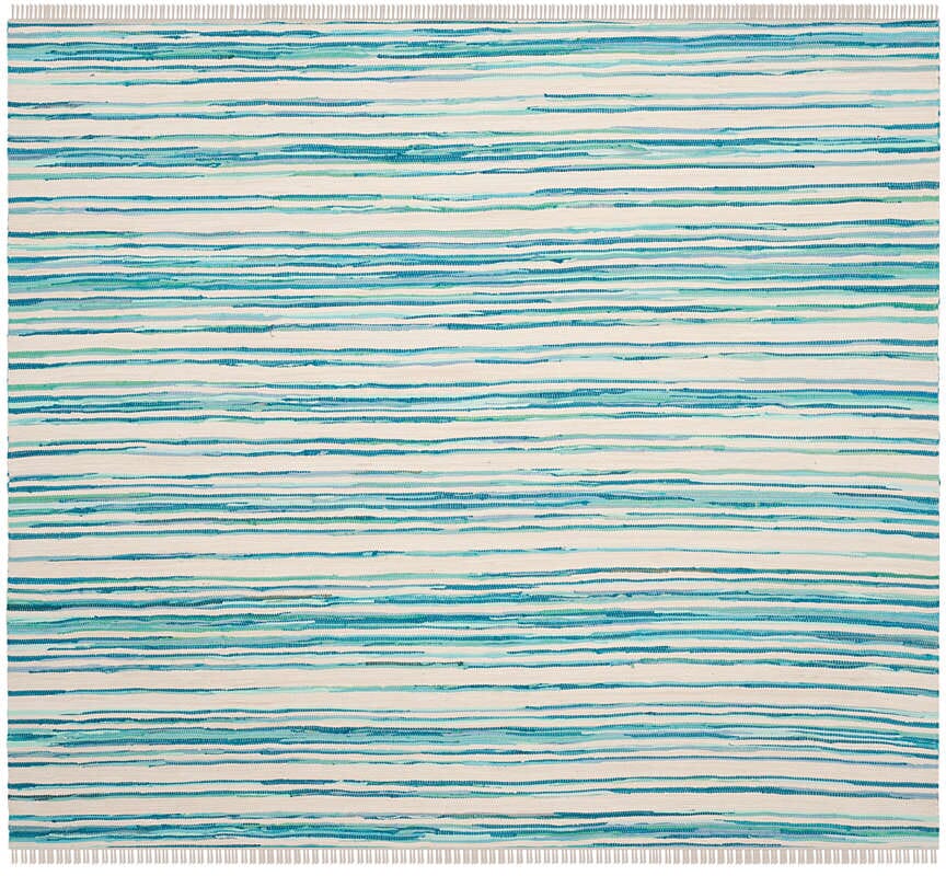 Safavieh Rag Rug Rar126D Ivory / Green Rugs.