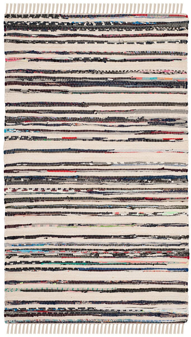 Safavieh Rag Rug Rar126Q Ivory / Charcoal Rugs.
