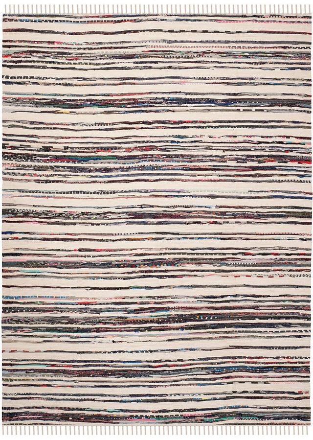 Safavieh Rag Rug Rar126Q Ivory / Charcoal Rugs.