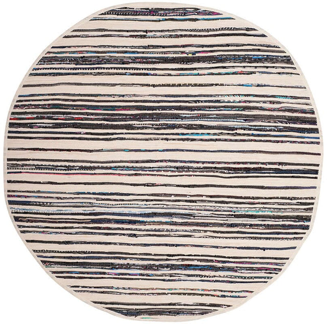 Safavieh Rag Rug Rar126Q Ivory / Charcoal Rugs.