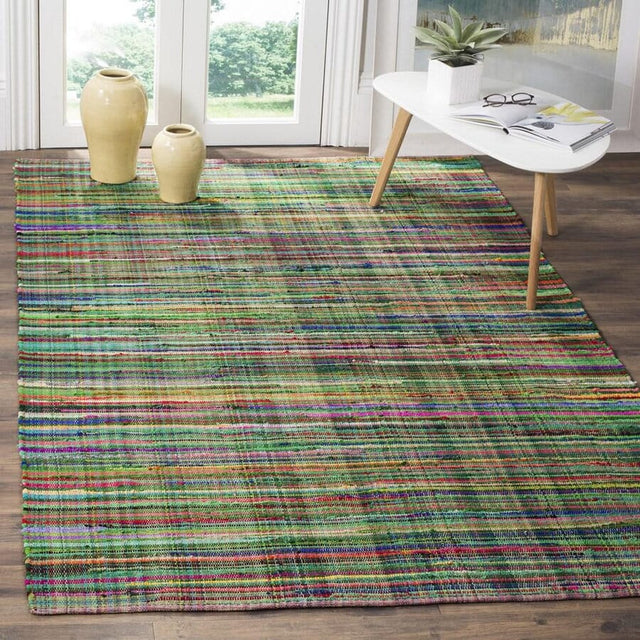 Safavieh Rag Rug Rar240E Green / Multi Rugs.