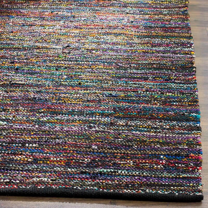 Safavieh Rag Rug Rar250G Black / Red Rugs.