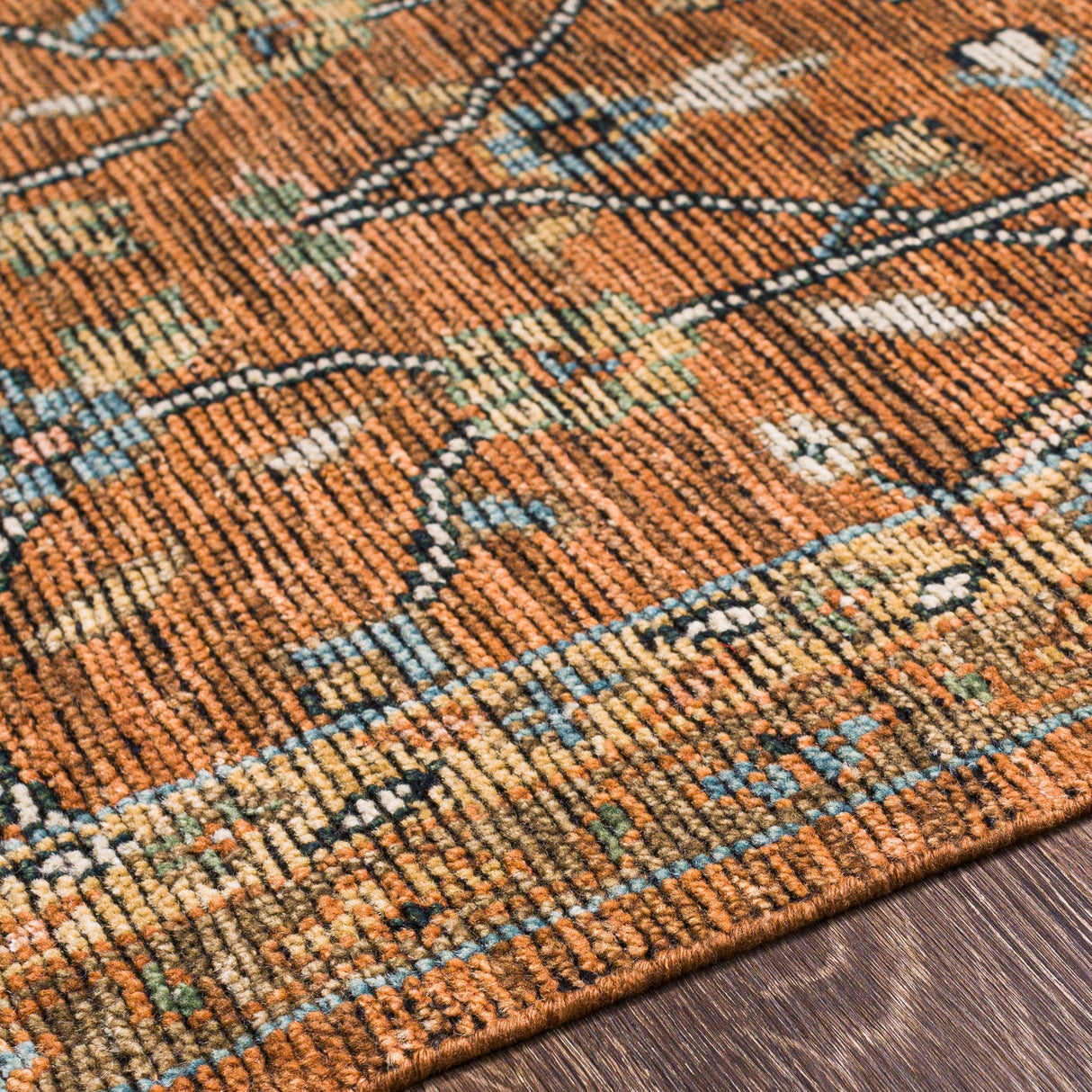 Surya Reign Reg-2301 Dark Brown, Camel, Black, Wheat Rugs.