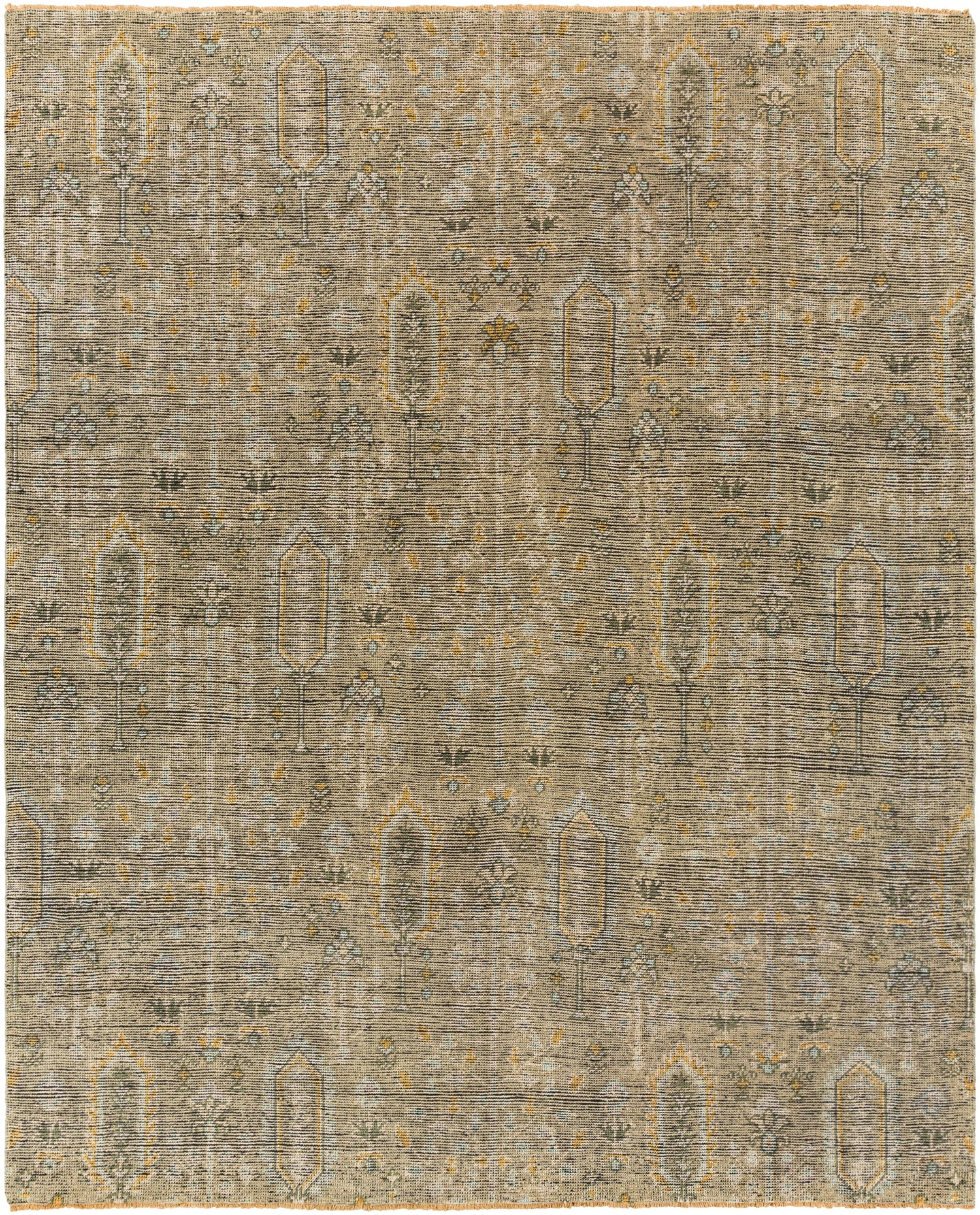Surya Reign Reg-2302 Sage, Camel, Aqua, Tan Rugs.
