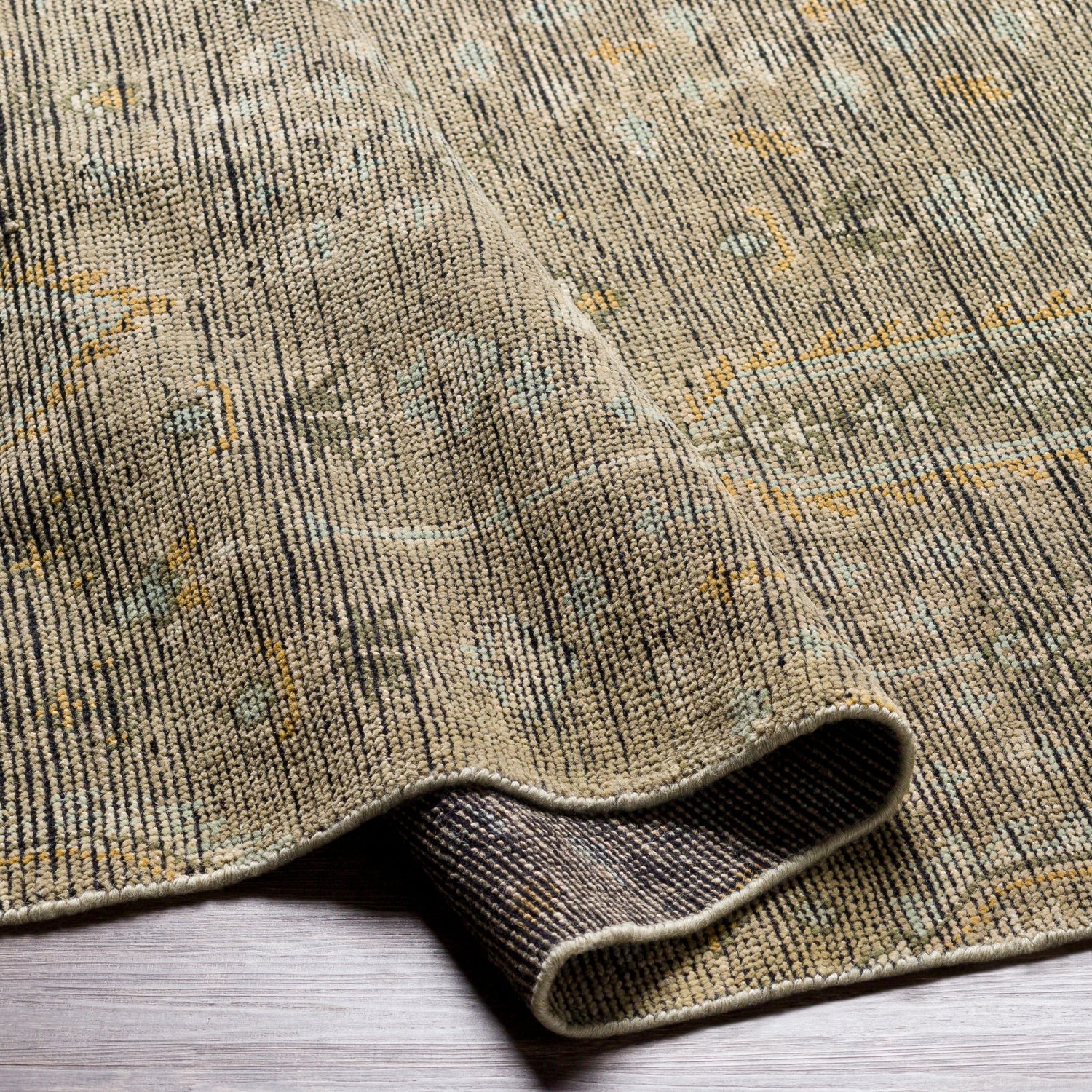 Surya Reign Reg-2302 Sage, Camel, Aqua, Tan Rugs.