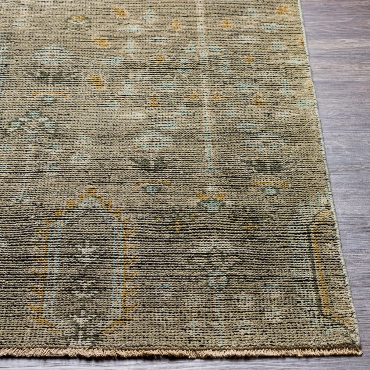 Surya Reign Reg-2302 Sage, Camel, Aqua, Tan Rugs.