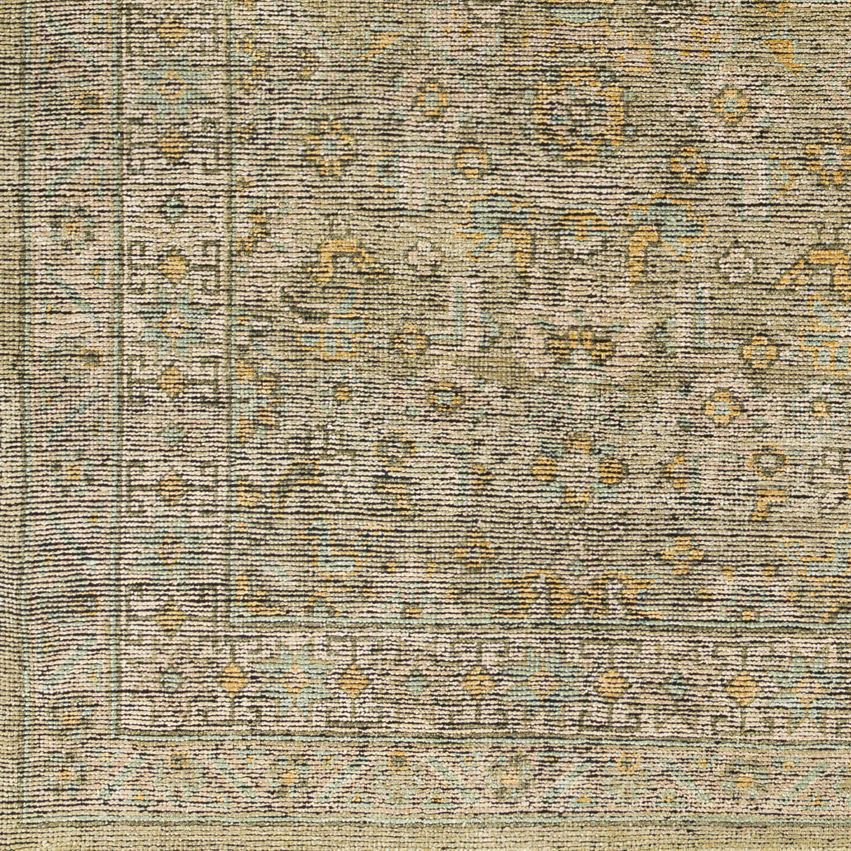 Surya Reign Reg-2303 Sage, Camel, Saffron, Grass Green Rugs.
