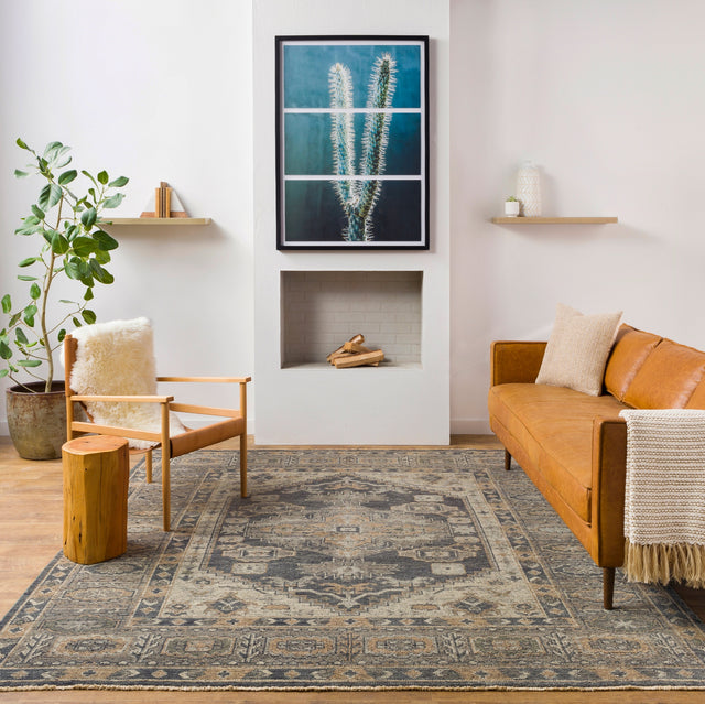 Surya Reign Reg-2309 Charcoal, Medium Gray, Taupe, Khaki Rugs.