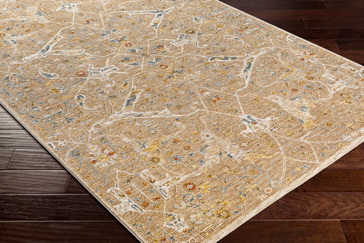 Surya Reina Ren-2300 Light Brown, Tan, Denim, Rust Rugs.