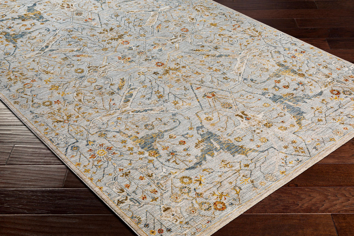 Surya Reina Ren-2301 Denim, Light Gray, Cream, Tan Rugs.