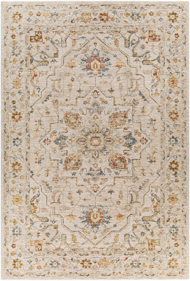 Surya Reina Ren-2303 Light Gray, Medium Gray, Cream, Light Brown Rugs.