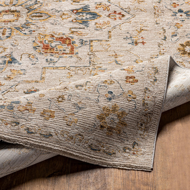 Surya Reina Ren-2303 Light Gray, Medium Gray, Cream, Light Brown Rugs.