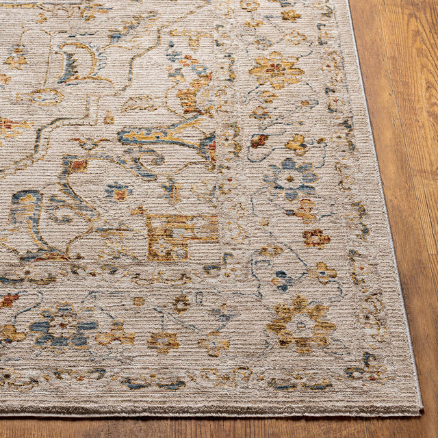 Surya Reina Ren-2303 Light Gray, Medium Gray, Cream, Light Brown Rugs.