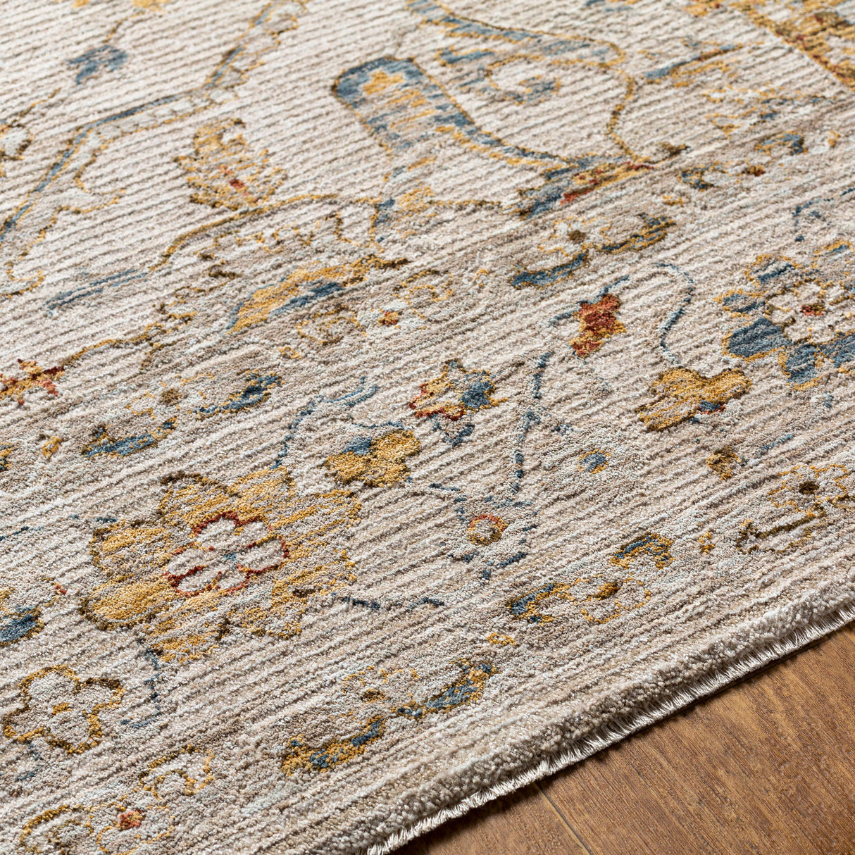Surya Reina Ren-2303 Light Gray, Medium Gray, Cream, Light Brown Rugs.