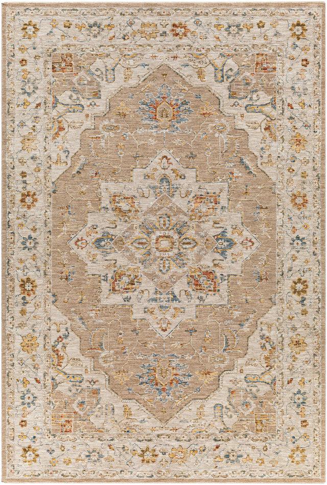 Surya Reina Ren-2305 Tan, Light Gray, Medium Gray, Cream Rugs.