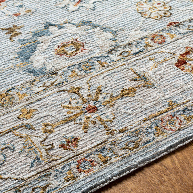 Surya Reina Ren-2306 Light Gray, Cream, Denim, Rust Rugs.