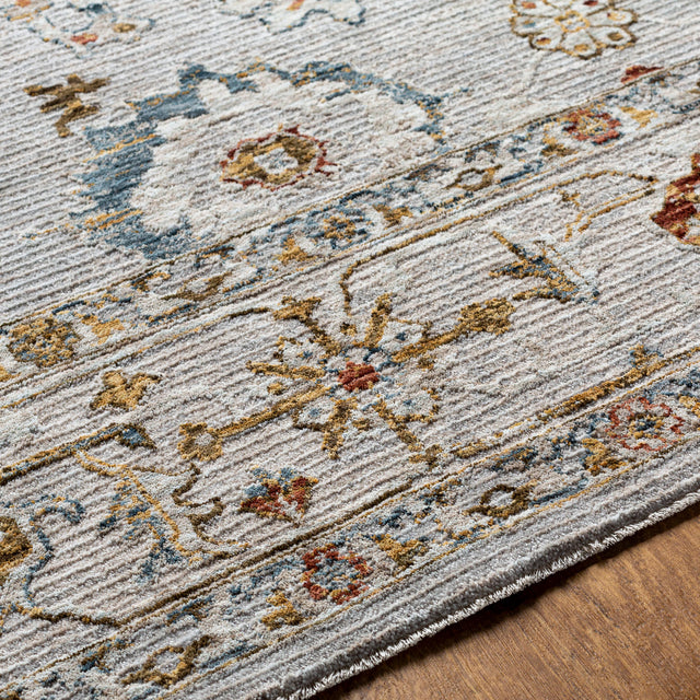 Surya Reina Ren-2307 Light Gray, Cream, Denim, Rust Rugs.