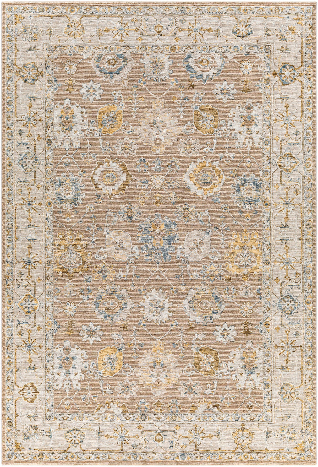 Surya Reina Ren-2308 Tan, Light Brown, Light Gray, Cream Rugs.